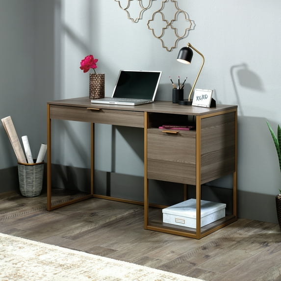 Sauder International Lux Desk, Diamond Ash Finish