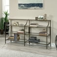 Sauder International Lux Glass-Top Console Table, Bronze Finish ...