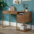 thumbnail image 1 of Sauder International Lux Home Office Desk, Sindoori Mango Finish, 1 of 11