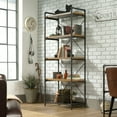 thumbnail image 1 of Sauder Iron City 5 Shelf Bookcase, Checked Oak Finish, 1 of 11