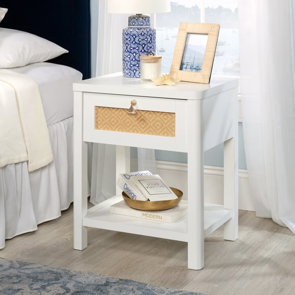 Sauder Isabella Isle Engineered Wood Bedroom Nightstand in White
