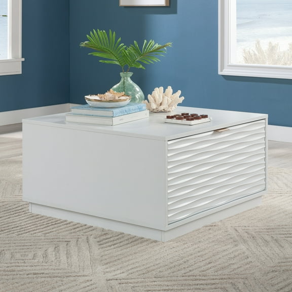 Sauder Morgan Main Contemporary Engineered Wood Coffee Table in White