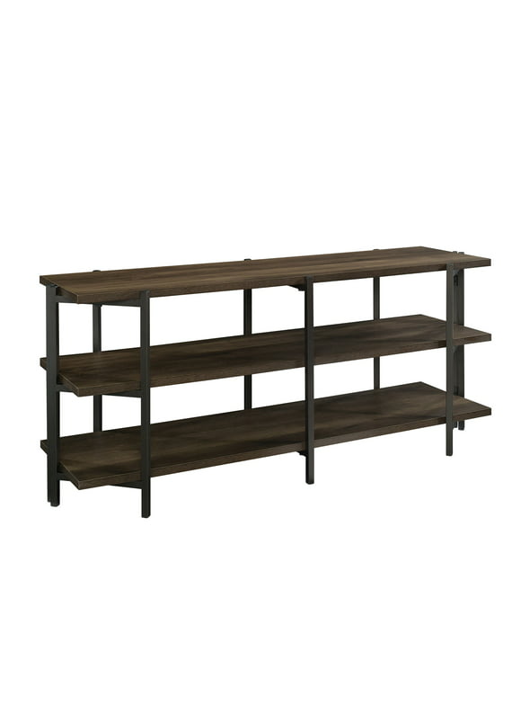 Sauder North Avenue Contemporary Wood and Metal 55" TV Stand in Smoked Oak