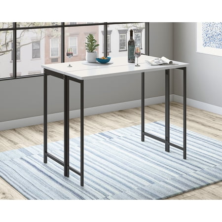 Sauder North Avenue Engineered Wood Table with Drop Leaf in White