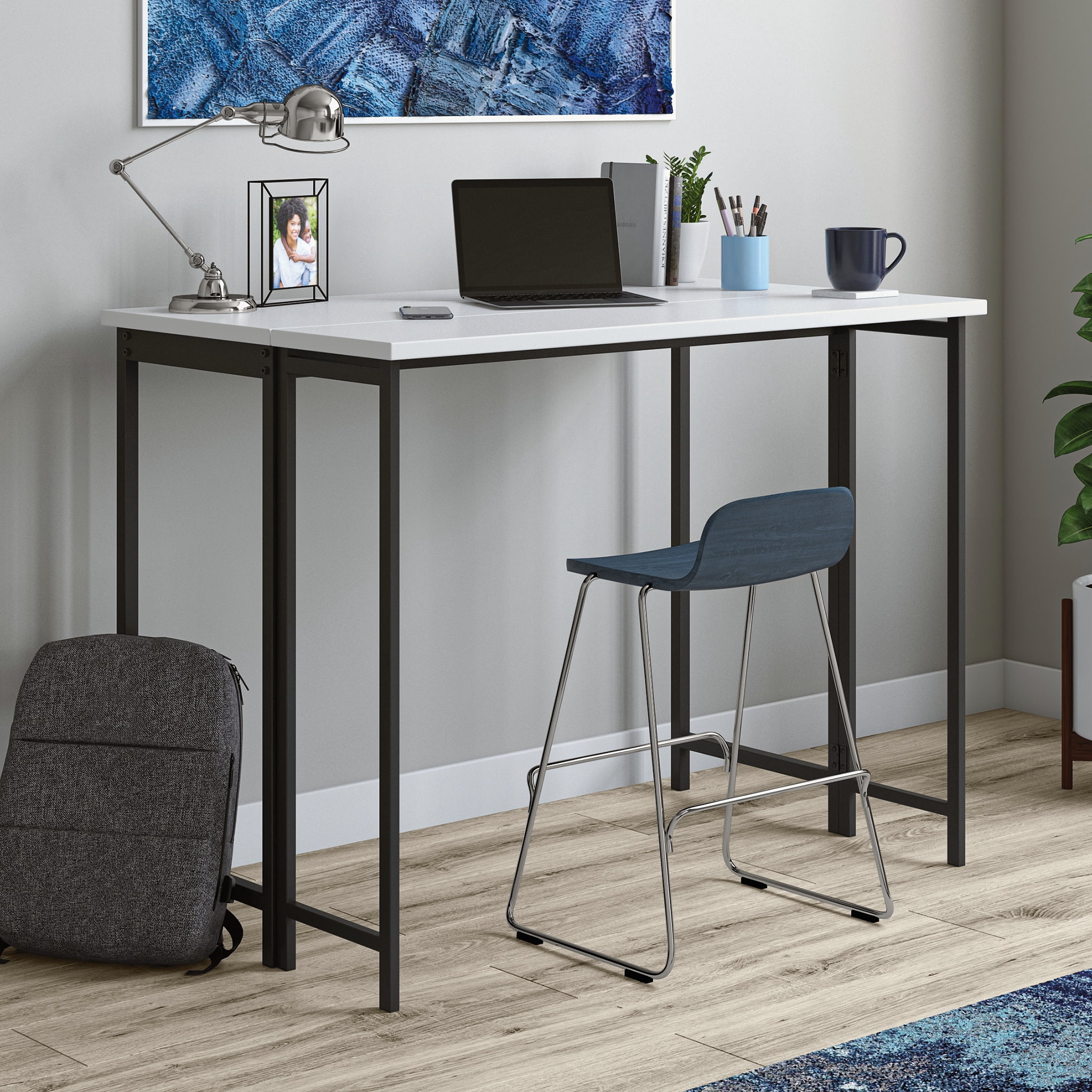 Sauder North Avenue Modern Drop Leaf Dining Table,, White Finish