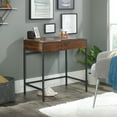 thumbnail image 1 of Sauder Nova Loft Metal & Wood Vanity with Lift Top Mirror, Grand Walnut Finish, 1 of 10