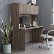 Sauder OfficeWorks Affirm 60" Hudson Elm Finish Desk & Return