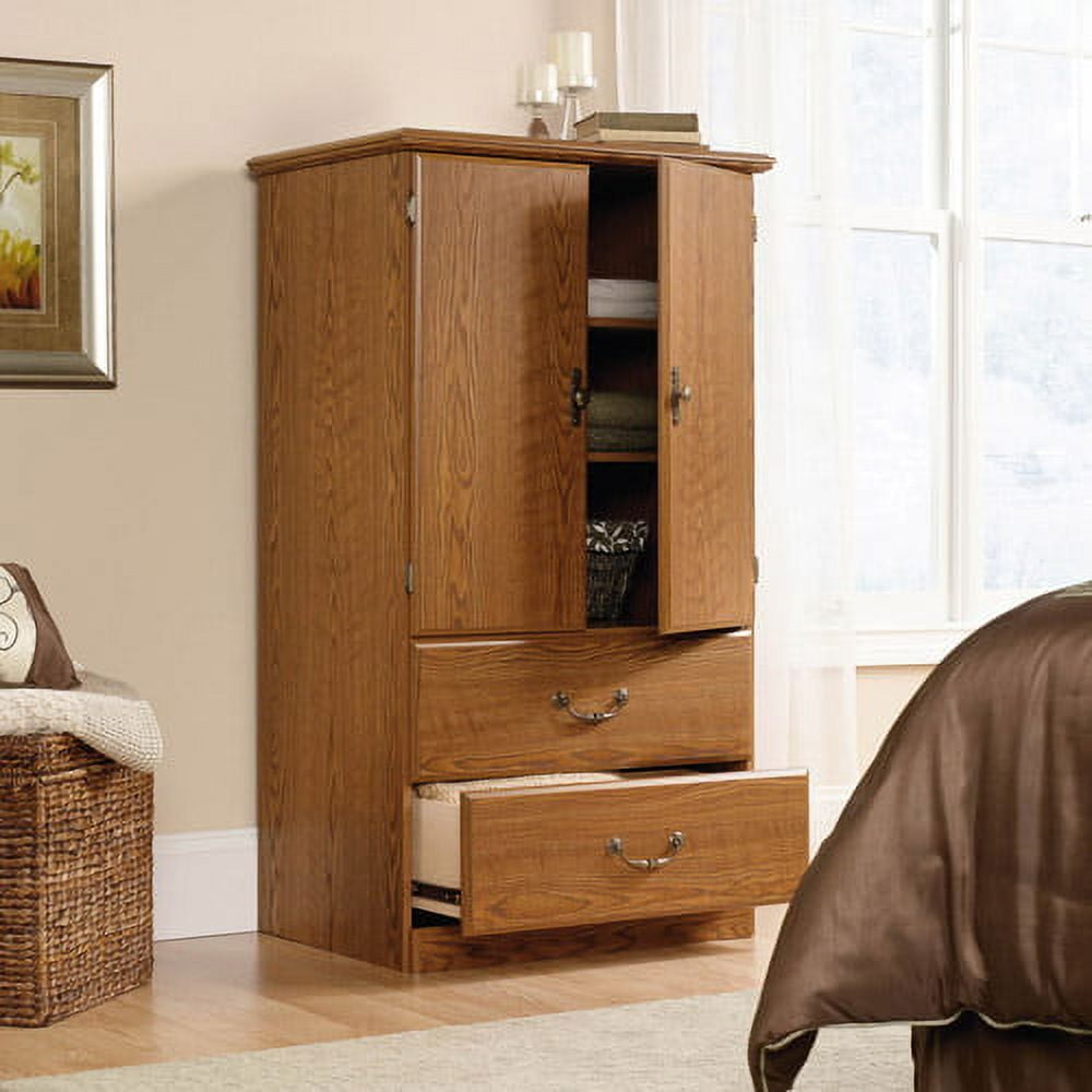 Sauder Orchard Hills Armoire, Carolina Oak finish