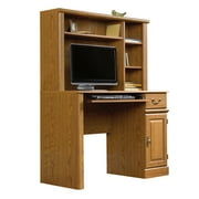 Sauder Orchard Hills Computer Desk with Hutch, Carolina Oak Finish