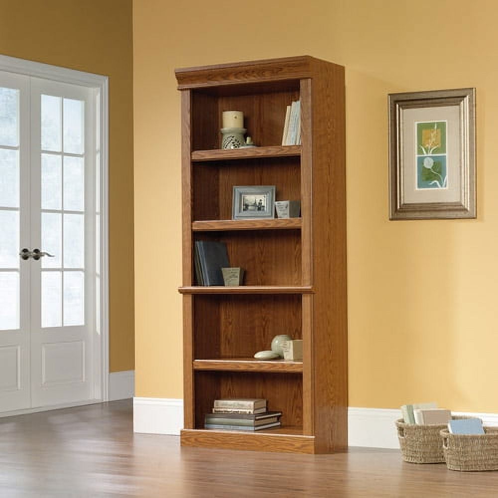Sauder Orchard Hills Library Bookcase Carolina Oak Finish