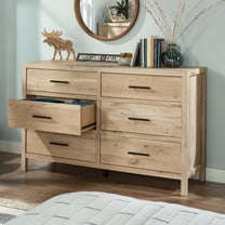 Sauder Pacific View 6-Drawer Bedroom Dresser, Prime Oak Finish
