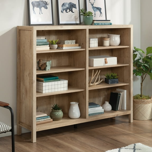 Sauder Pacific View Cubby Storage Bookcase, Prime Oak Finish