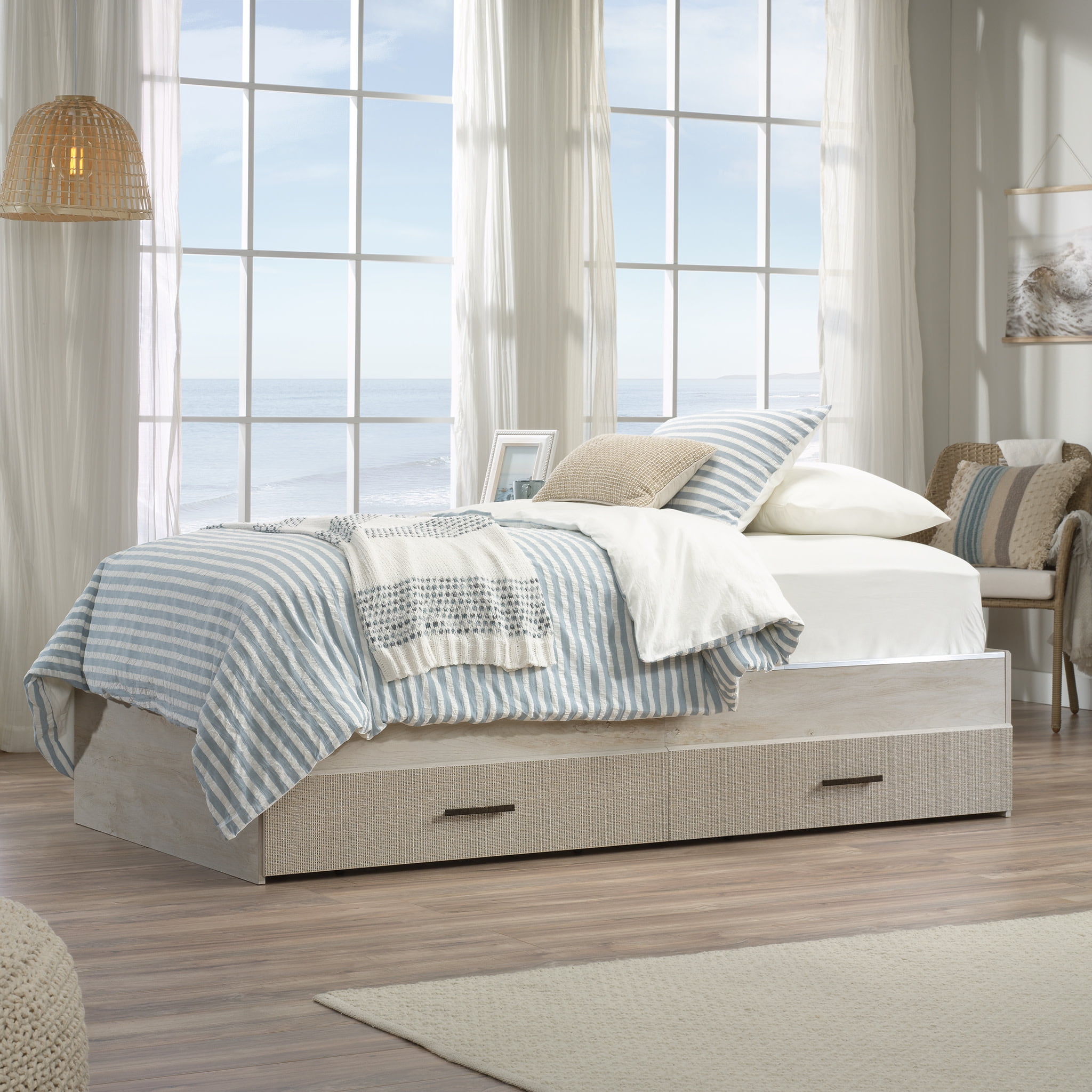 Chalked Chestnut Twin Daybed with Storage Drawers and Casters
