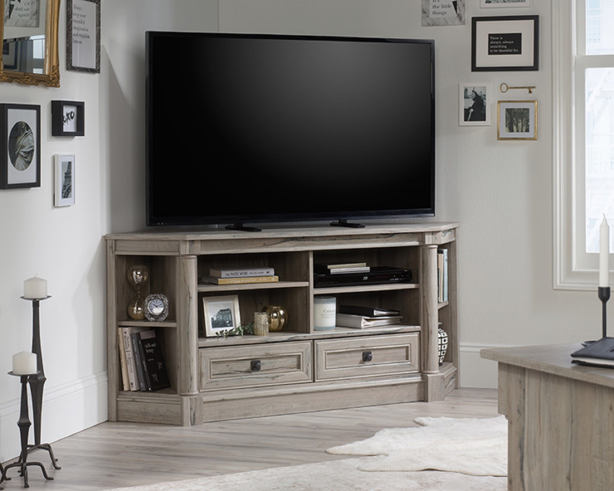 Sauder Palladia Collection Corner Entertainment Credenza