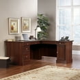 thumbnail image 1 of Sauder Palladia Contemporary L-Shape Computer Desk, Select Cherry Finish, 1 of 9