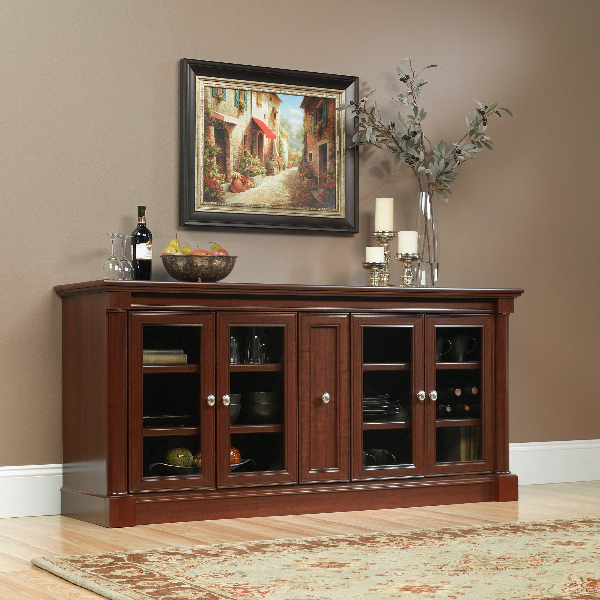 Sauder Palladia Console Media Entertainment Center Furniture