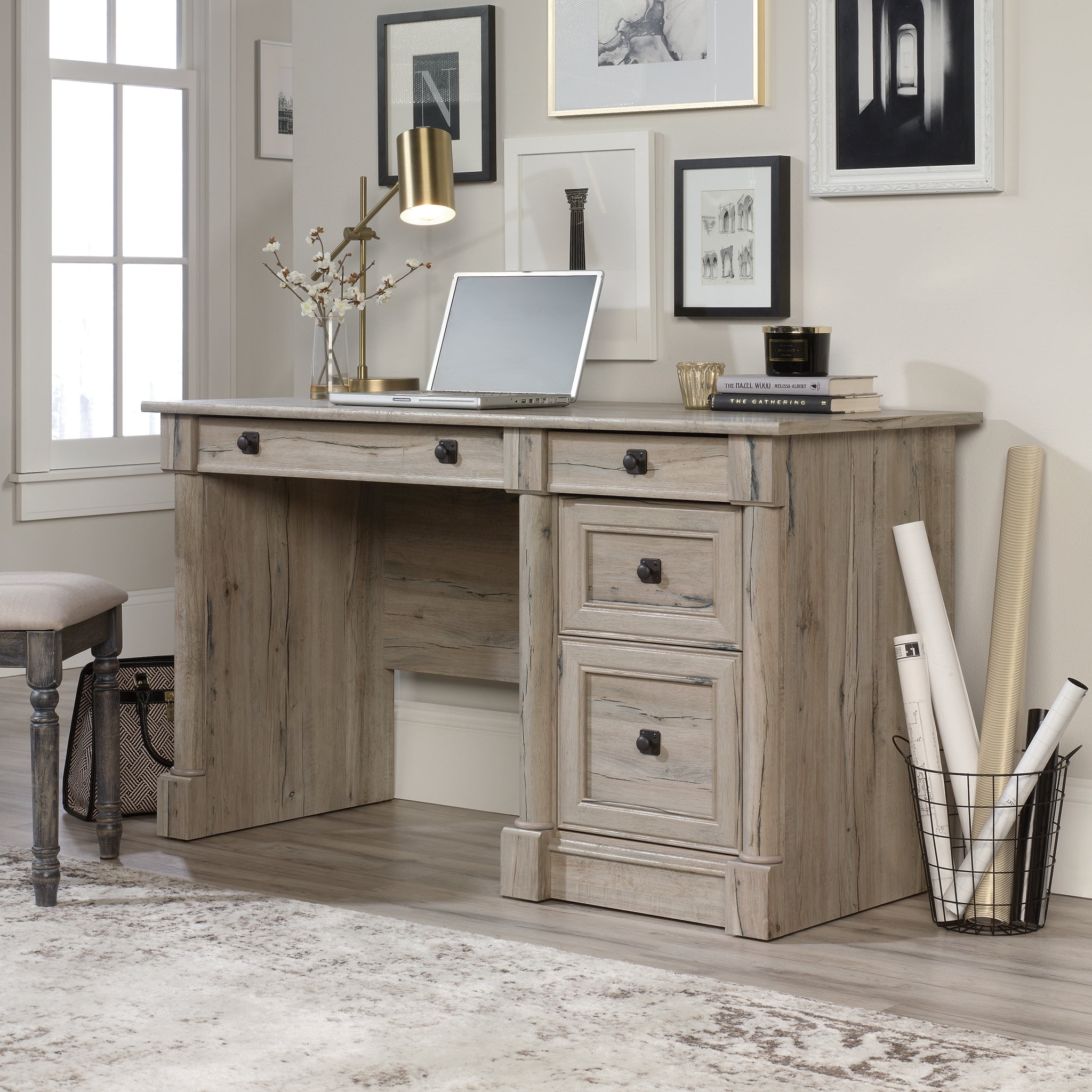 Sauder Palladia Computer Desk, Split Oak Finish