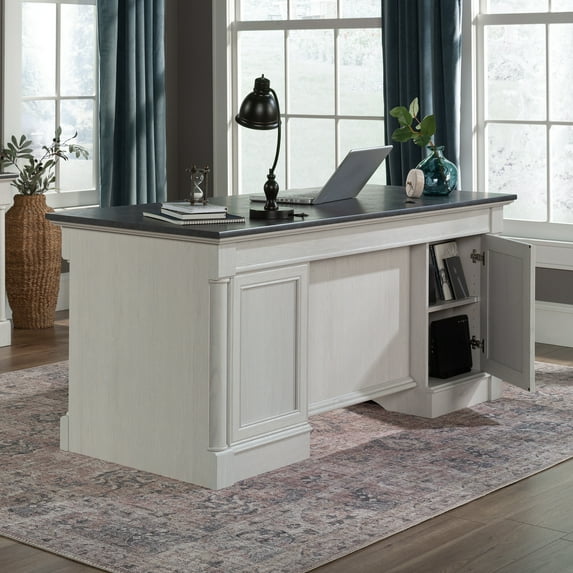 Sauder Palladia Executive Desk, Glacier Oak Finish
