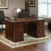 Sauder Palladia Engineered Wood 6-Drawers Executive Desk in Select Cherry