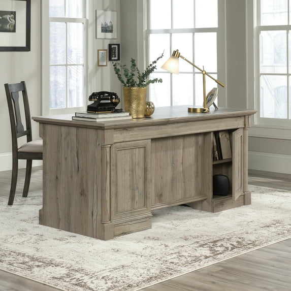 Sauder Palladia Executive Desk, Split Oak Finish
