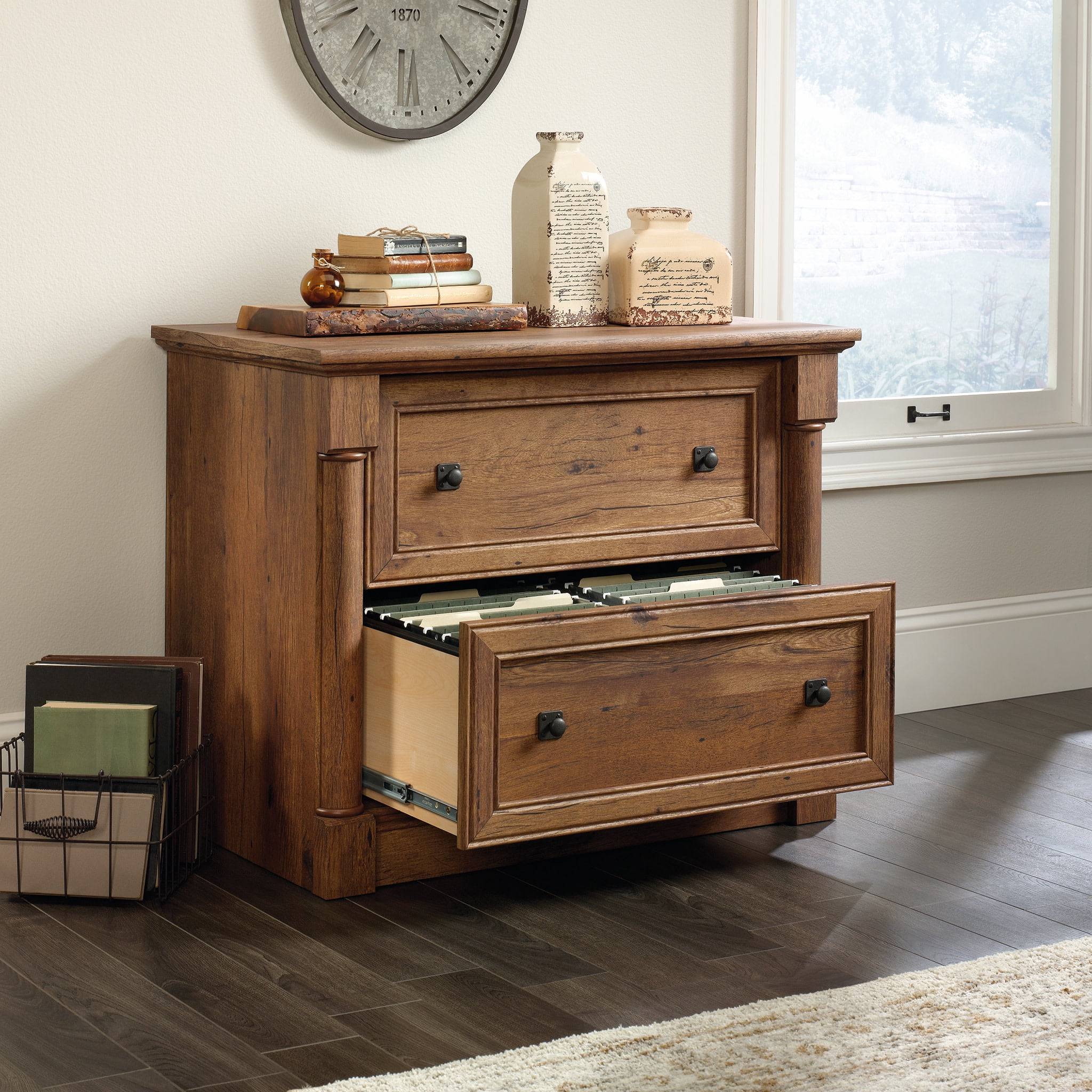 Antique lateral file cabinet discount