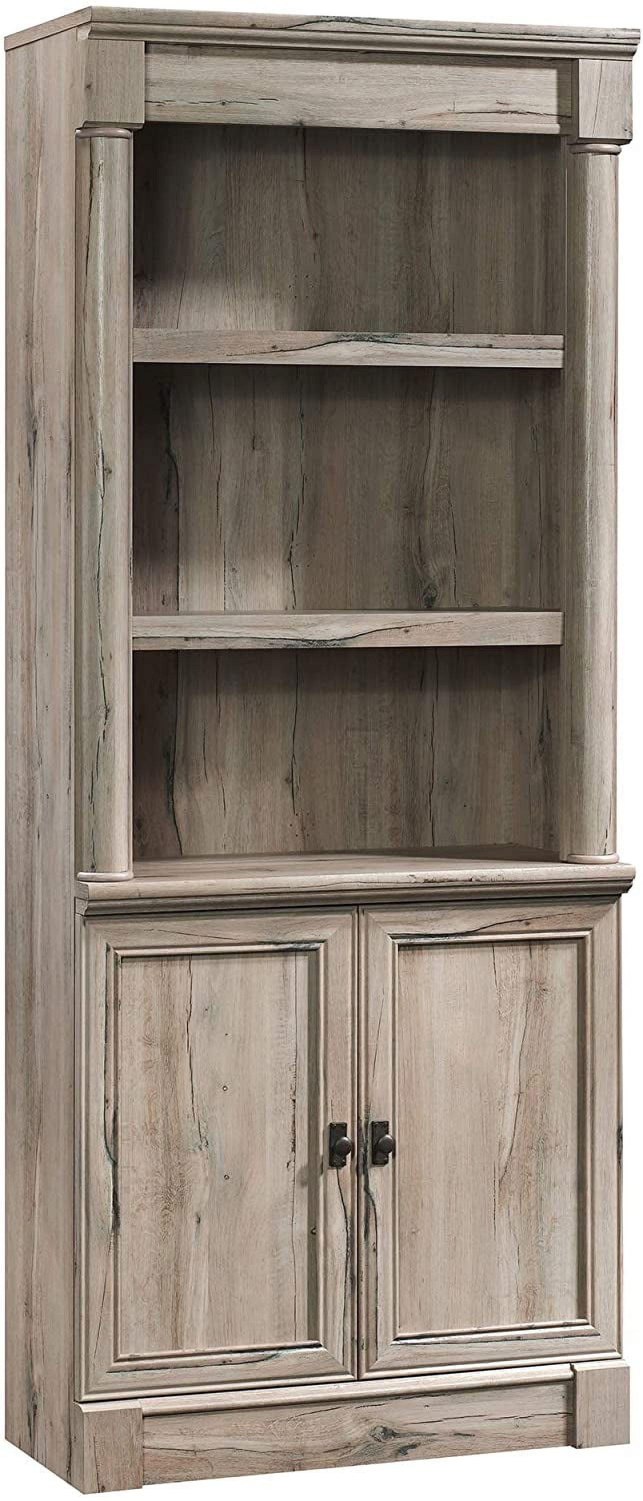Sauder Palladia Library With Doors Wind Oak finish