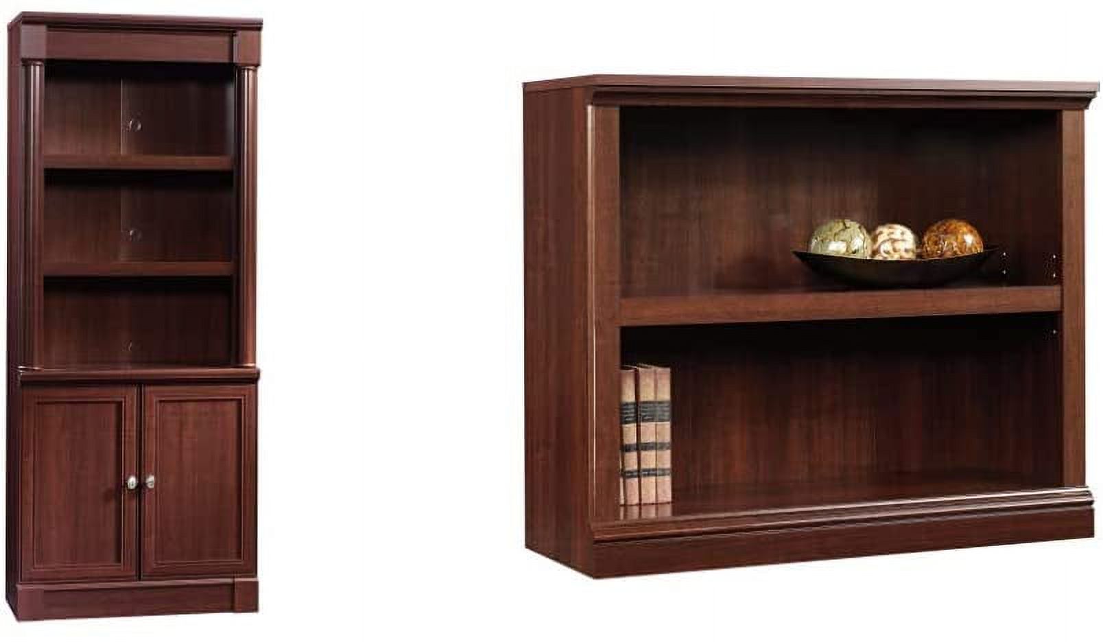 Sauder Palladia Library with Doors Vintage Oak finish
