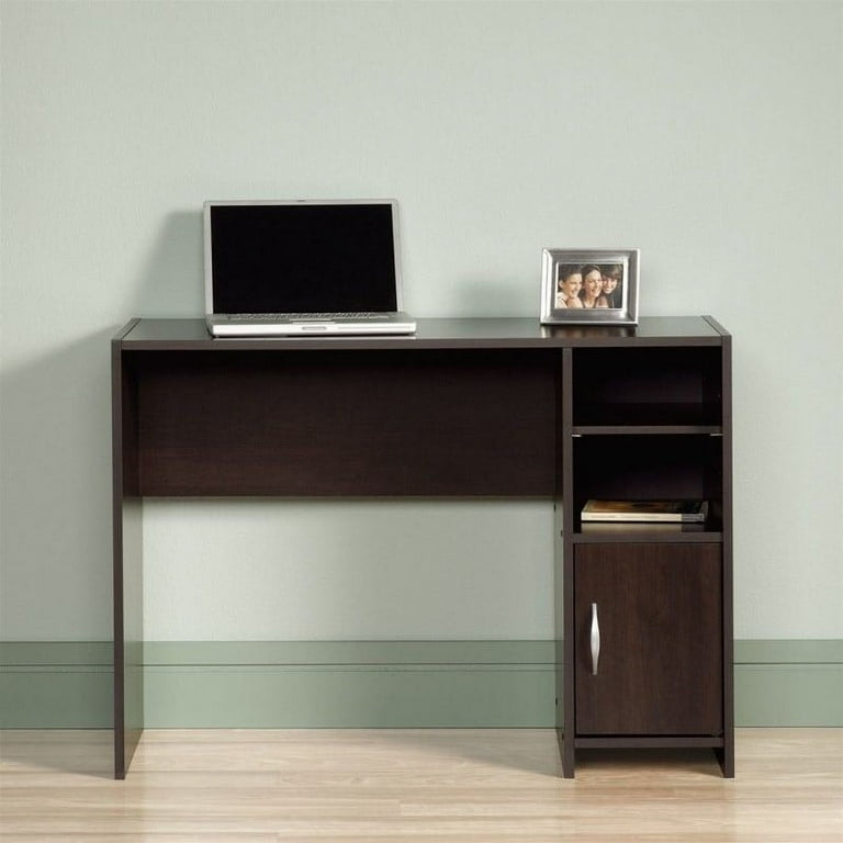 Sauder Pedestal Desk, Espresso finish