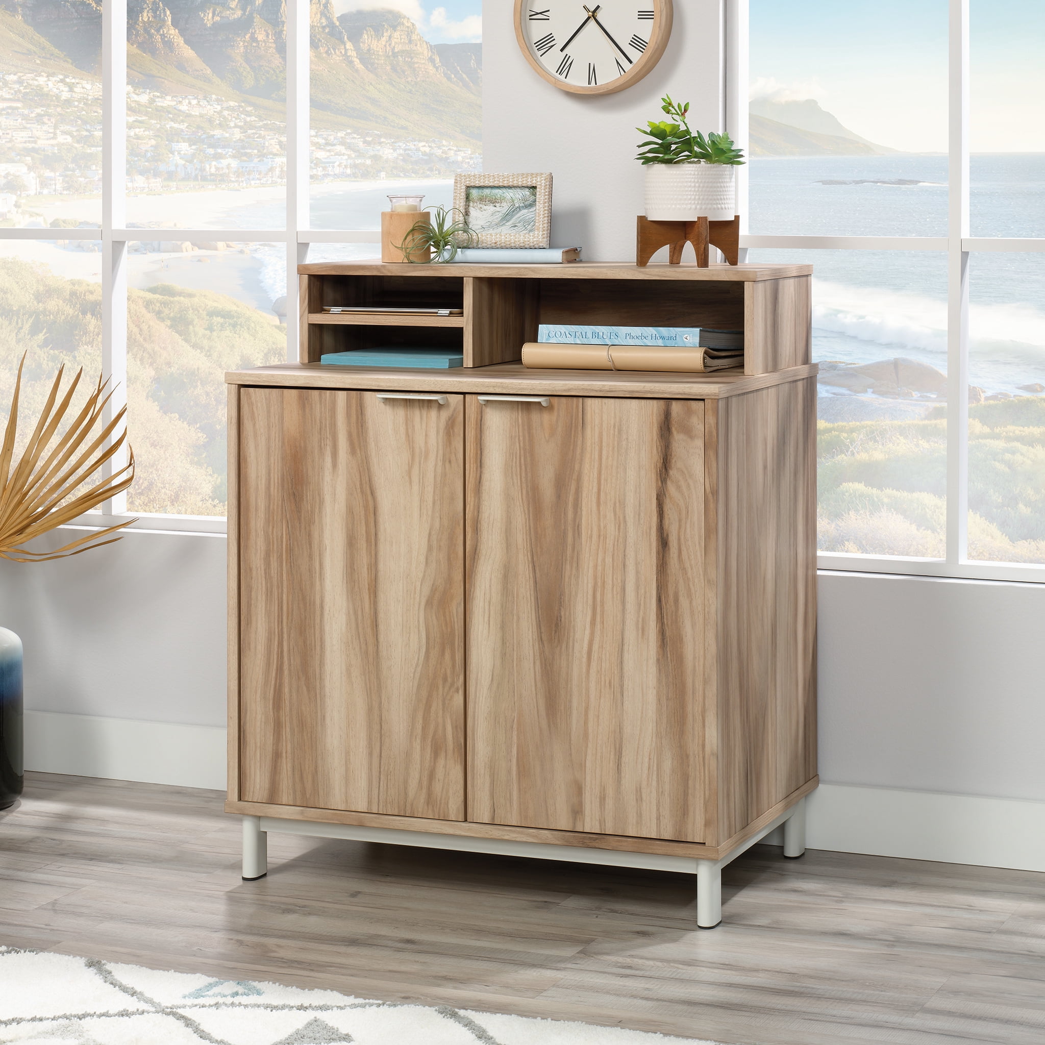 Kiln Acacia Brown Wood Cubbyhole Organizer Hutch