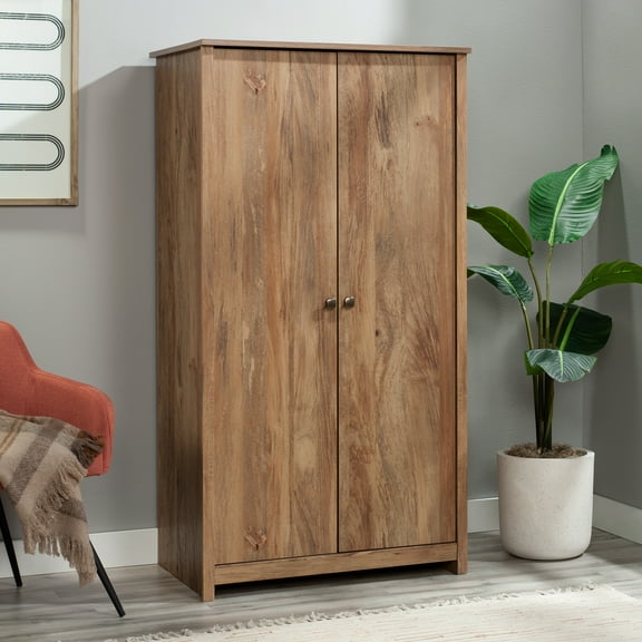 Sauder River Ranch Storage Cabinet Sindoori Mango finish