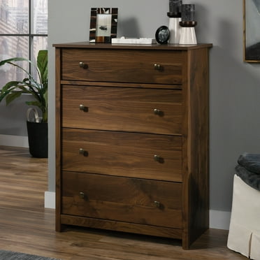 Sauder River Ranch 4-Drawer Dresser, Grand Walnut Finish