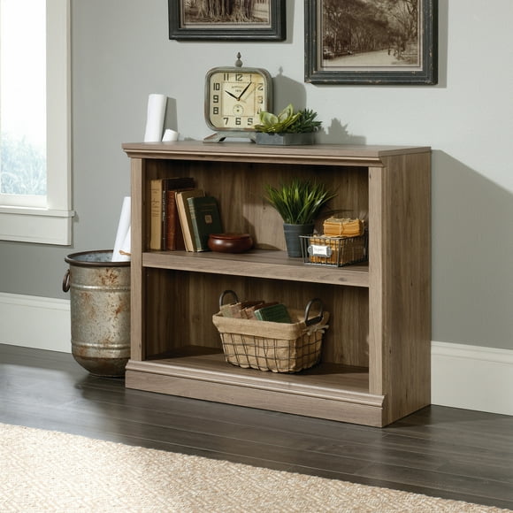 Sauder Select 2-Shelf Bookcase, Salt Oak Finish