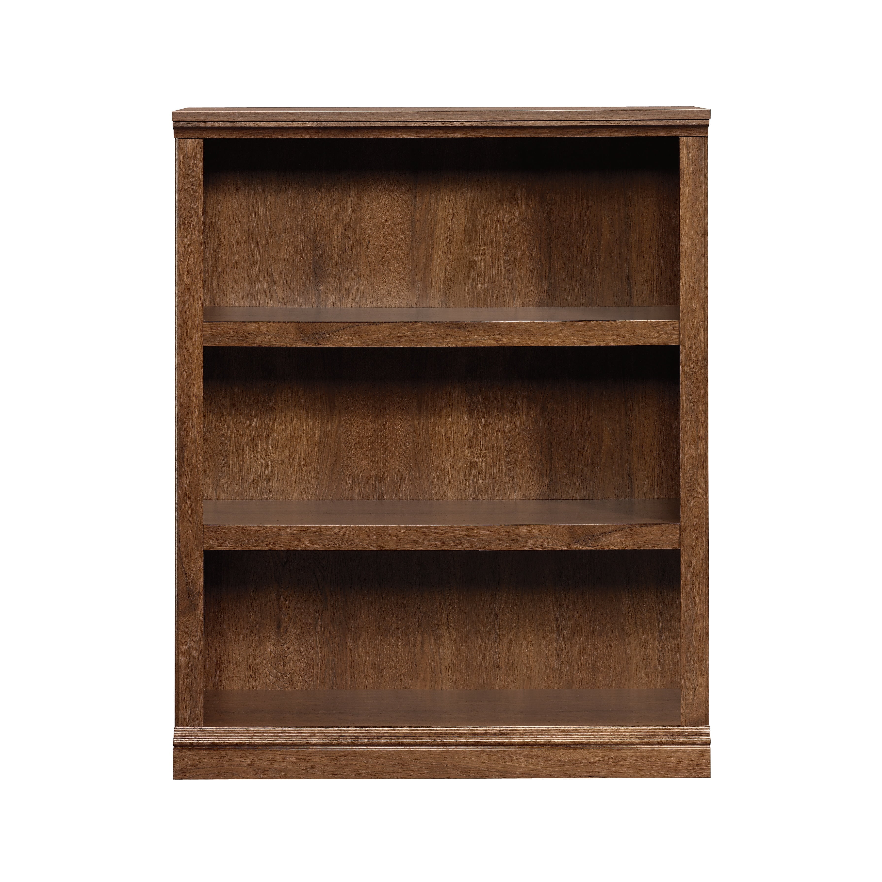 Oiled Oak Adjustable 3-Shelf Bookcase for Stylish Storage