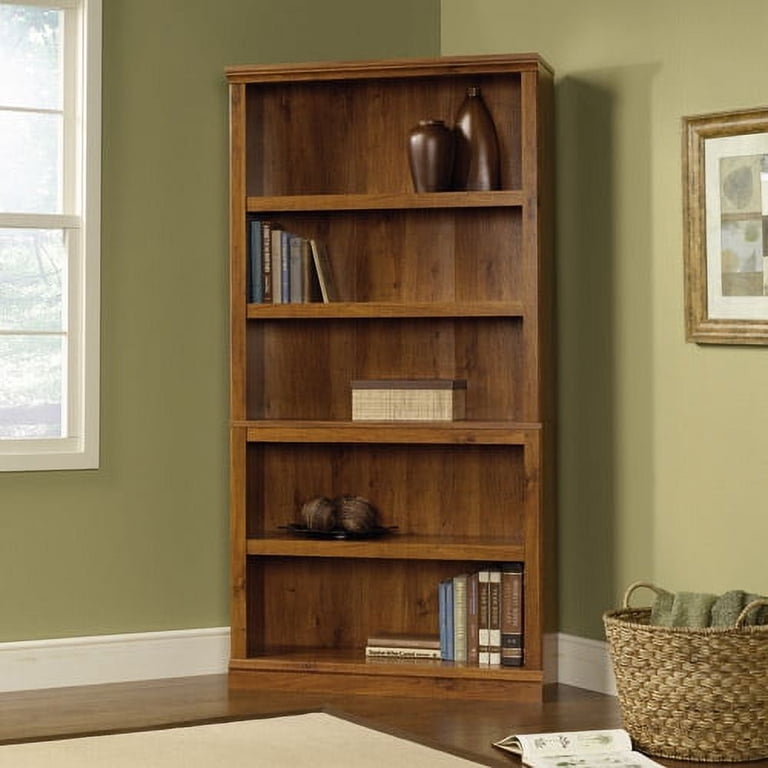 Sauder Select 5-Shelf Bookcase with Adjustable Shelves, Abbey Oak