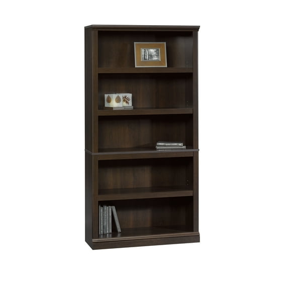 Sauder Select 5 Shelf Bookcase, Cinnamon Cherry Finish