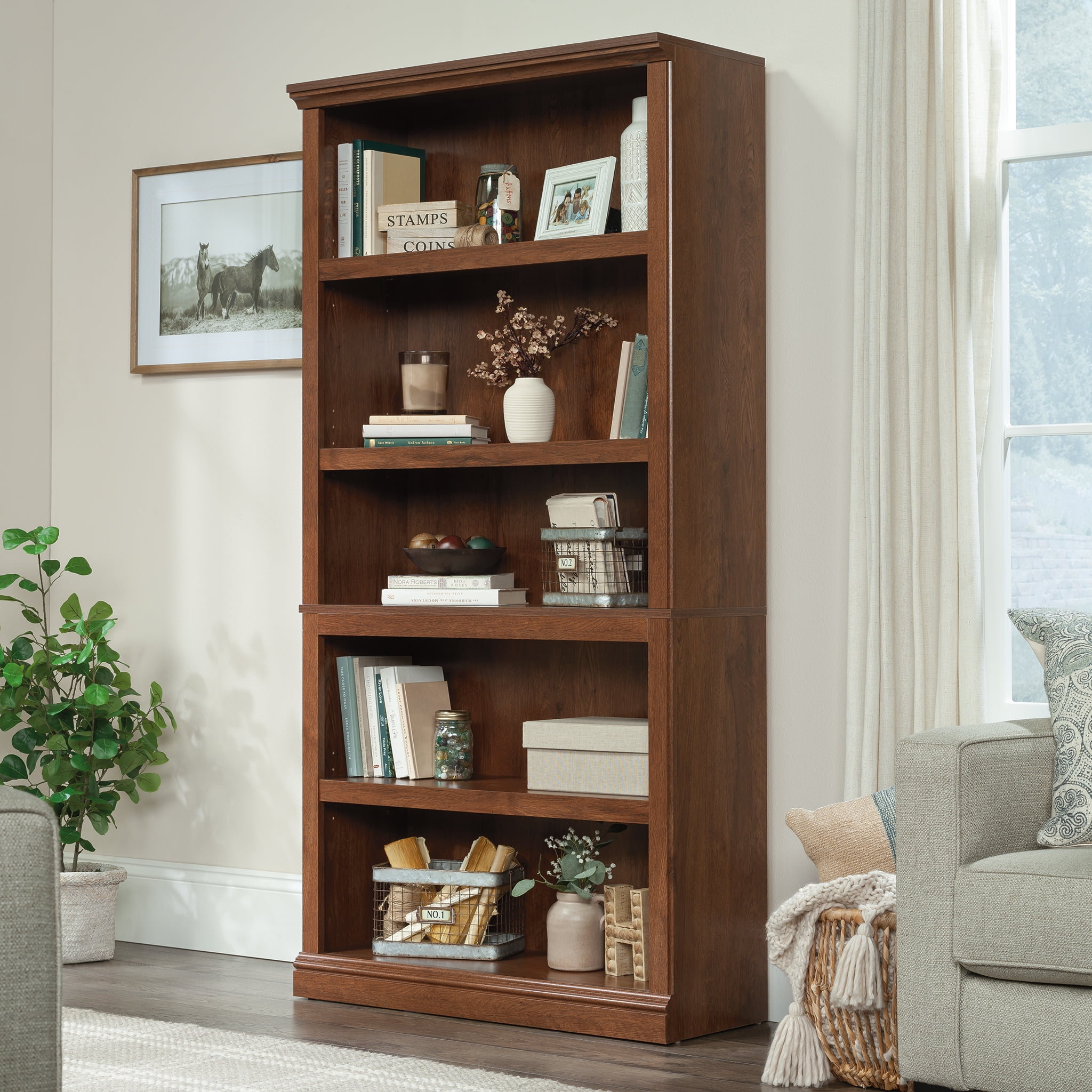 Sauder 5 shelf bookcase discount