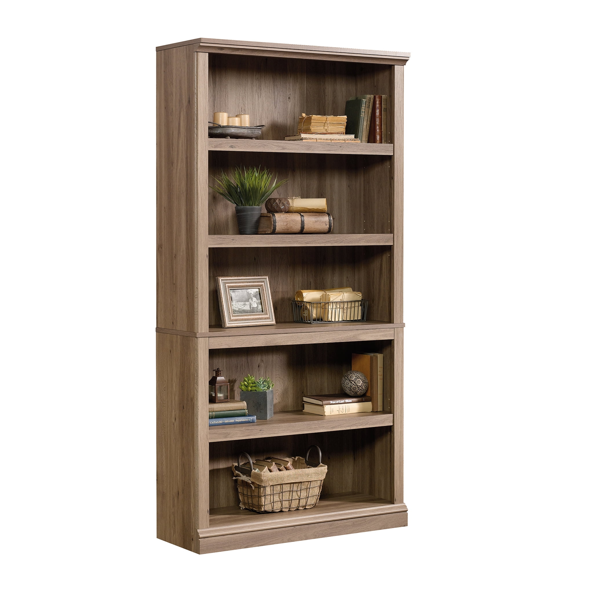 Sauder Select 5 Shelf Bookcase Salt Oak Finish Walmart