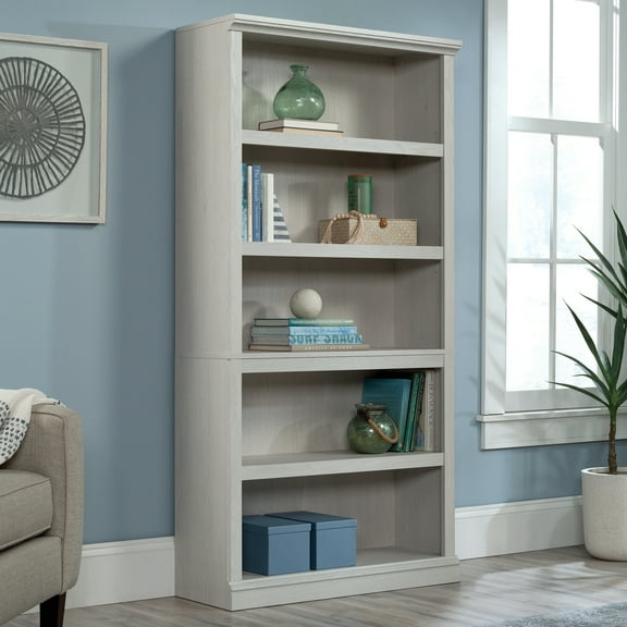 Sauder 5-Shelf Display Bookcase in Glacier Oak, Glacier Oak Finish Finish