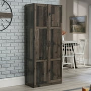 Sauder Select 2 Door Storage Cabinet, Reclaimed Pine Finish
