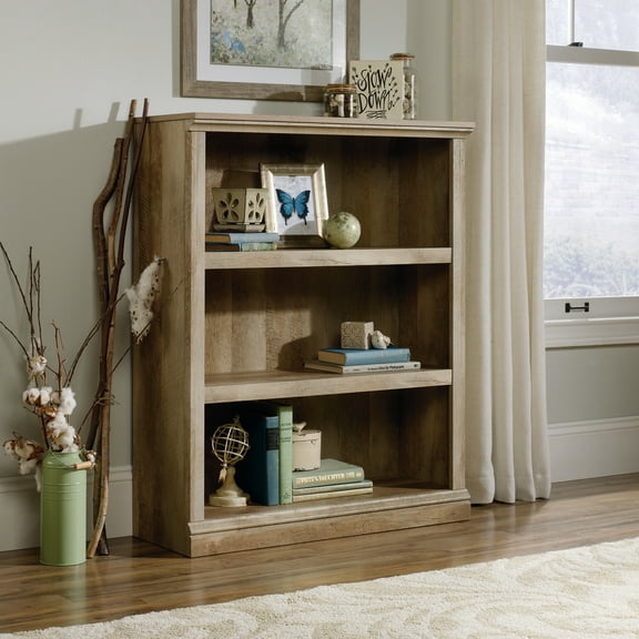 Sauder Select 3-Shelf Bookcase, Lintel Oak Finish