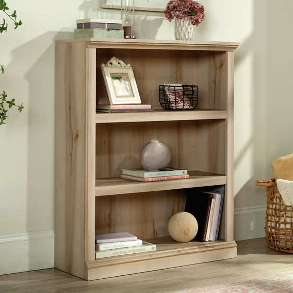 Sauder Select Engineered Wood 3-Shelf Bookcase in Pacific Maple Finish