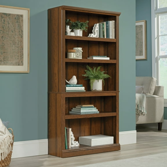 Sauder Select 5 Shelf Bookcase, Washington Cherry Finish