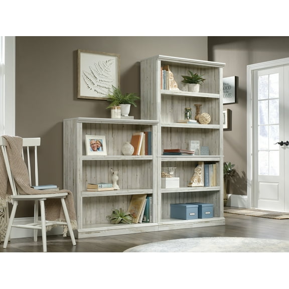 Sauder Select 5-Shelf Bookcase, White Plank Finish