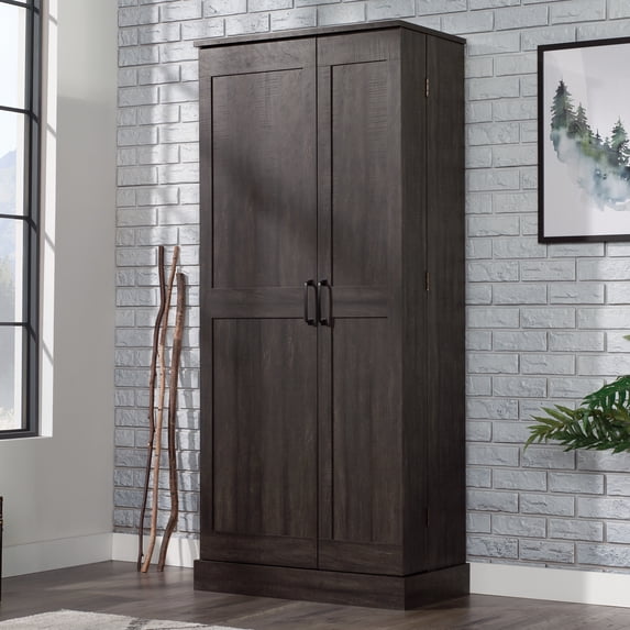 Sauder Select Engineered Wood Storage Cabinet in Blade Walnut Finish