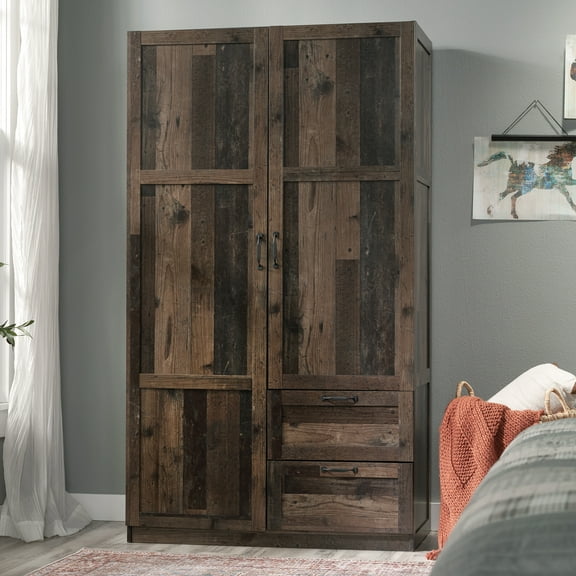 Sauder Select Wardrobe Armoire, Reclaimed Pine Finish