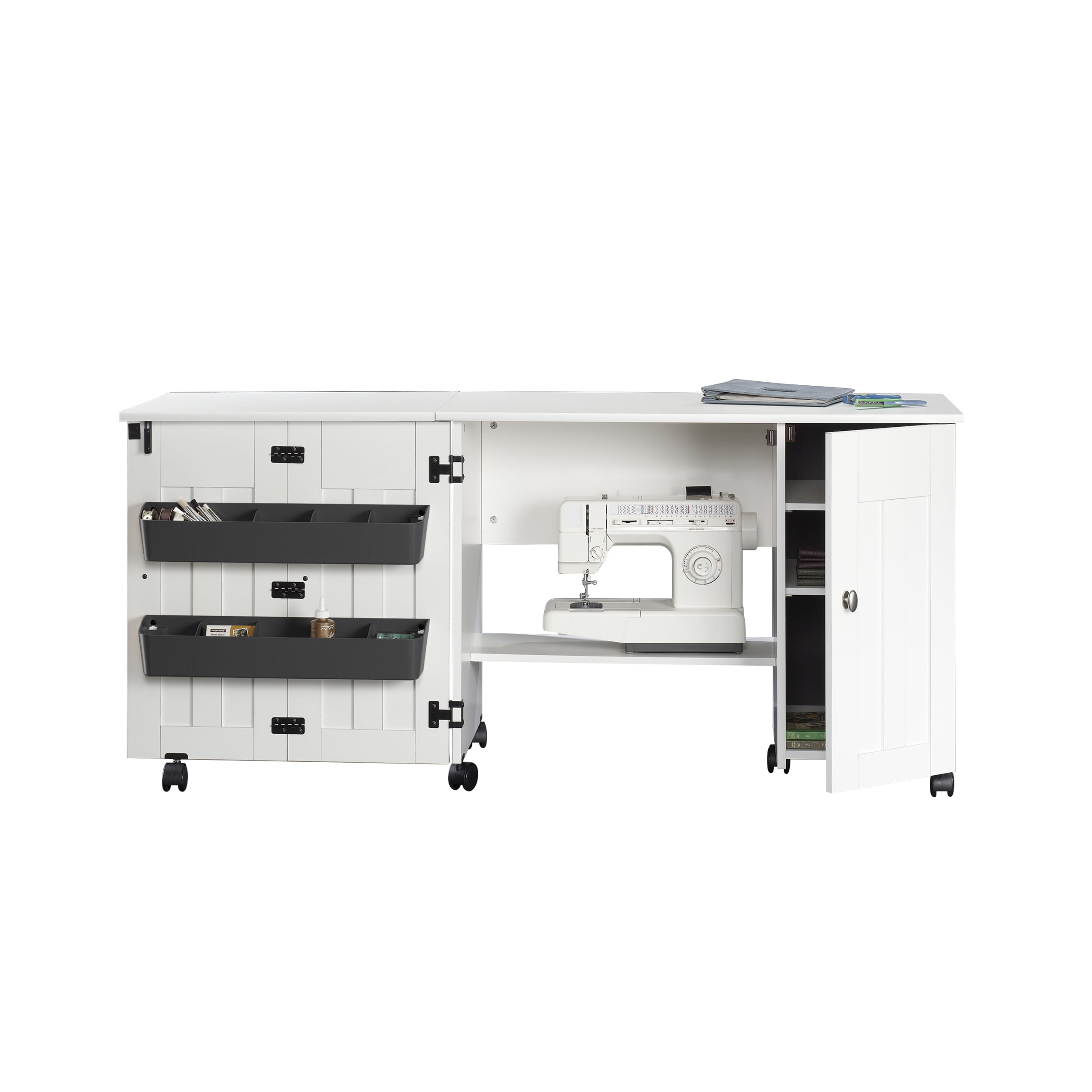 Sauder Sewing/Craft Cart, Soft White Finish