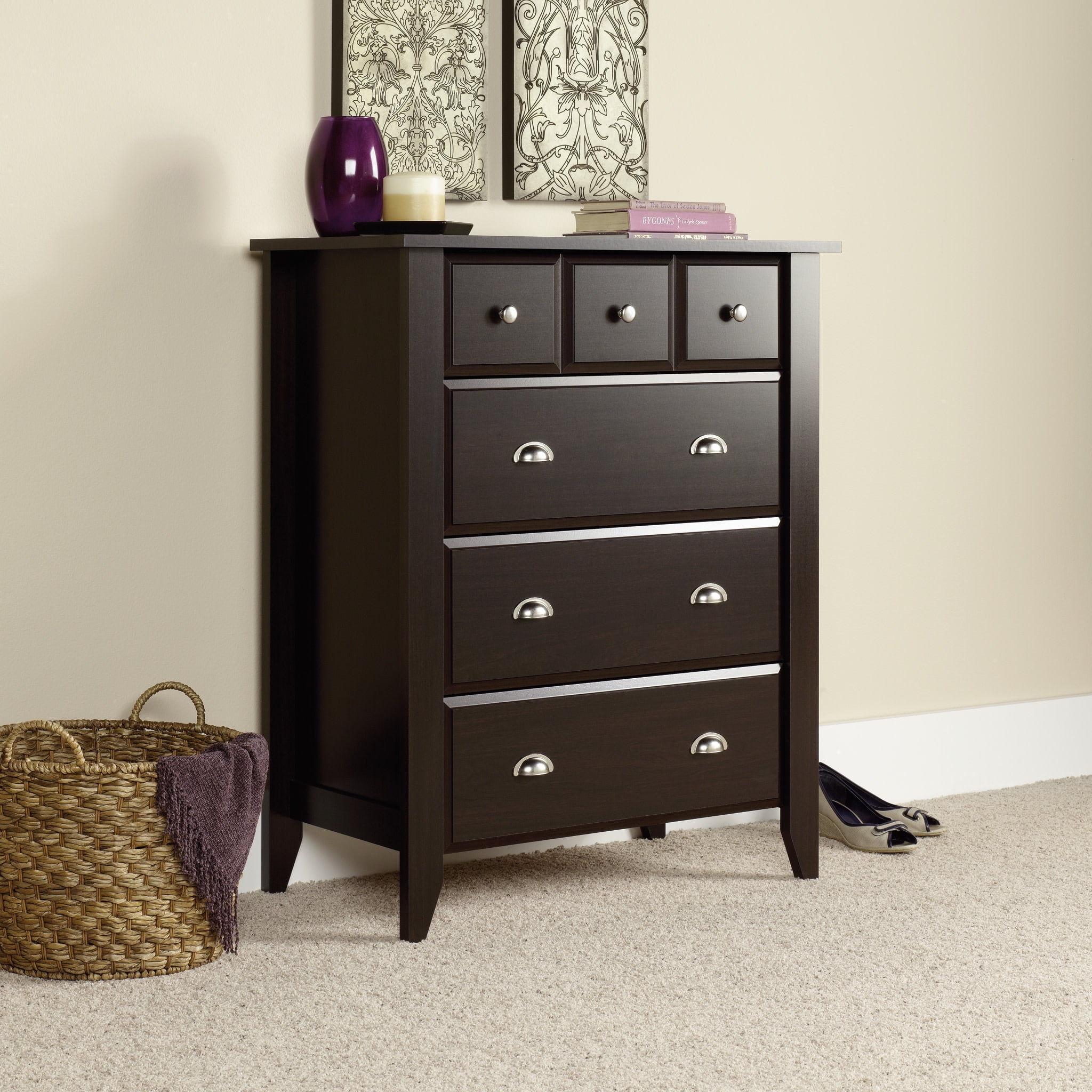 Sauder Shoal Creek 4 Drawer Chest Jamocha