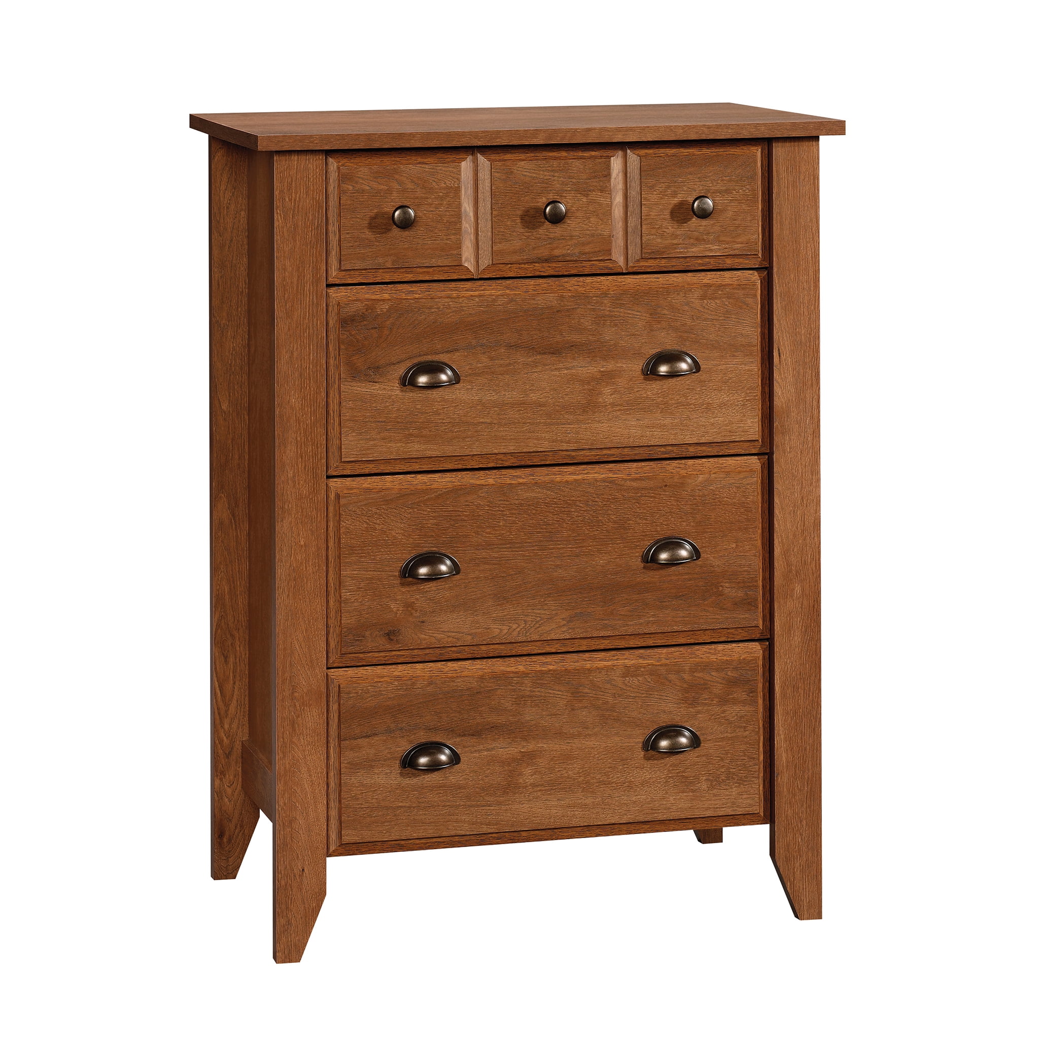 Sauder Shoal Creek 4 Drawer Chest Jamocha Wood Finish Walmart