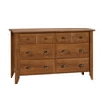 thumbnail image 1 of Sauder Shoal Creek 6 Drawer Dresser, Oiled Oak Finish, 1 of 6