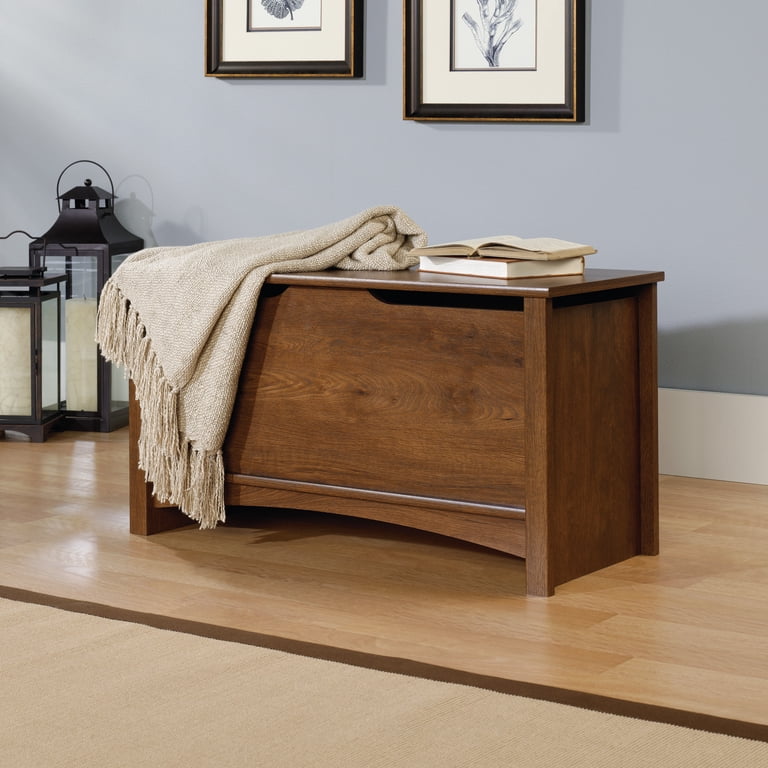 Sauder, Storage Chest, RRK150, Oiled Oak Finish, Hidden Storage